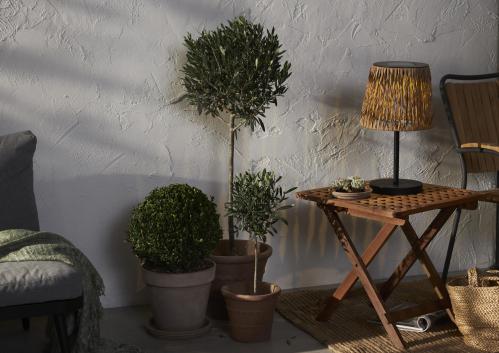 Solcellelampe - Kunstrotting - Ø28 x 48 cm - www.frokenfraken.se