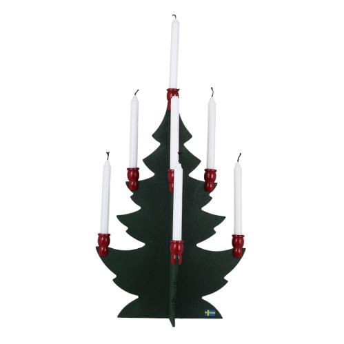 Lysstake - Gran i tre - Gamledags Julepynt - 33 cm - www.frokenfraken.se