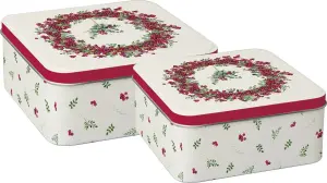 Blikkboks/Kakeboks – Bærkrans – 2 størrelser – 20 og 22 cm - www.frokenfraken.se