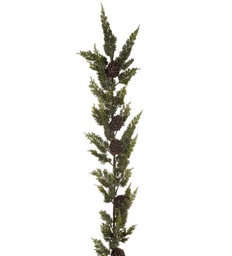 Girlang - Julgirlang i Cypress med kottar - Grønn - 165 cm - www.frokenfraken.se