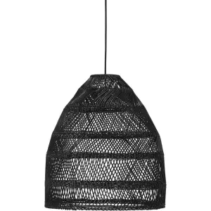Lampe - Rattan - Svart - 45 cm - www.frokenfraken.se