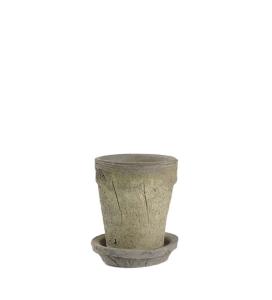 Lerkrukke med fat - 12 cm - www.frokenfraken.se
