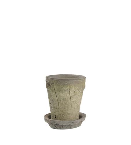 Lerkrukke med fat - 12 cm - www.frokenfraken.se