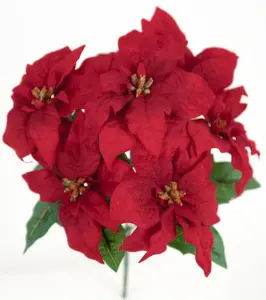 Julestjerne bukett - Rød - 35 cm - www.frokenfraken.se