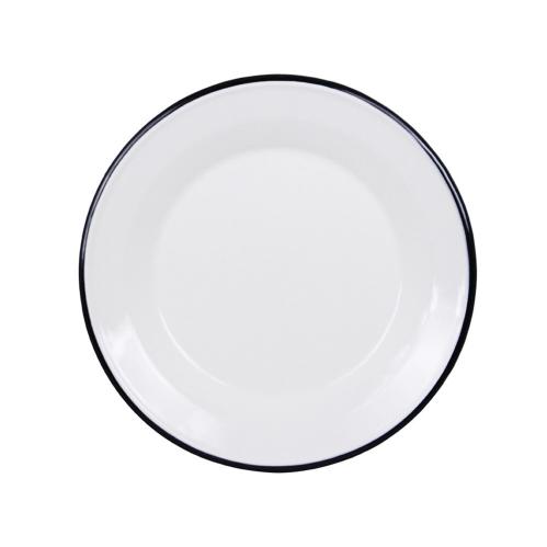 Tallerken - Emils Emalje Offwhite - Hvit - Ø24,5 cm - www.frokenfraken.se