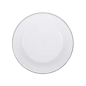 Tallerken - Emils Emalje Offwhite - Hvit - Ø24,5 cm - www.frokenfraken.se