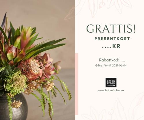 Gavekort - Gratulerer - www.frokenfraken.se