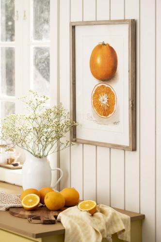 Tavler i tre rammer - 2 stk - Sitrus - 45 x 60 cm - www.frokenfraken.se