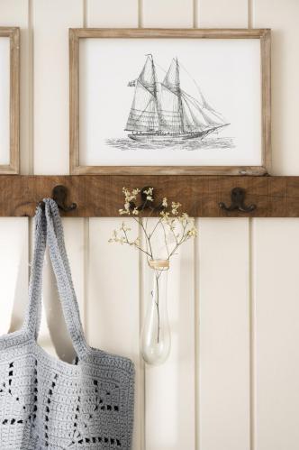 Tavler i tre rammer - 2 stk - Skip motiv - 27 x 37 cm - www.frokenfraken.se