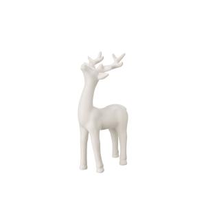 Hjort – Dekorasjon – Hvit – 12 x 8 x 23 cm - www.frokenfraken.se