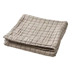 Rutete Bordduk - Beige/Svart - 220 x 140 cm - www.frokenfraken.se