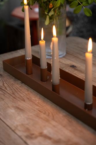 Bordslysstake - Sund - 5 lys magnet - Brun - 60 cm - www.frokenfraken.se