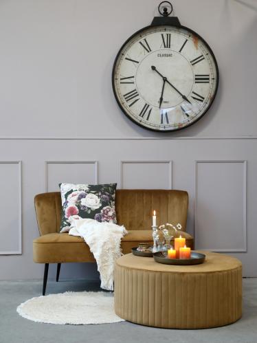 Sittpuff - Marat velour/Karamell - 35 x Ø85 cm - www.frokenfraken.se