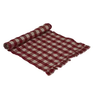 Løpare - LISA - RØD - 40x140 cm - www.frokenfraken.se