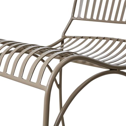 Hagestol - Metall Beige - 43 x 45 x 46 cm - www.frokenfraken.se