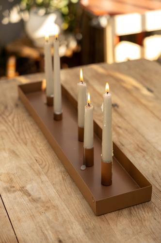 Bordslysstake - Sund - 5 lys magnet - Brun - 60 cm - www.frokenfraken.se