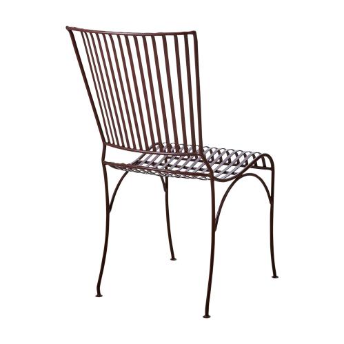 Hagestol - Metall Bordeaux - 43 x 45 x 46 cm - www.frokenfraken.se