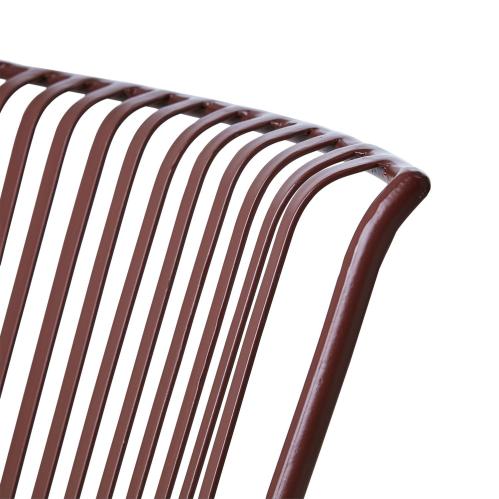 Hagestol - Metall Bordeaux - 43 x 45 x 46 cm - www.frokenfraken.se