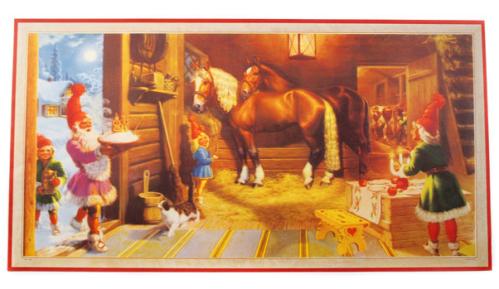Julbonad - Julgrøt i stallet - 81 x 42 cm - www.frokenfraken.se