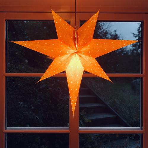 Adventsstjerne - Klassisk Gammeldags Oransje - 40 cm - www.frokenfraken.se