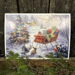 Adventskalender - Rådyr & Slede - A4 - 29,7 x 21 cm - www.frokenfraken.se