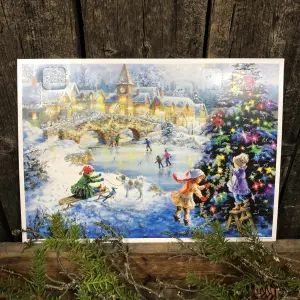 Adventskalender - Frossen sjø - A4 - 29,7 x 21 cm - www.frokenfraken.se
