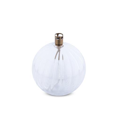 Oljelampe - Bølget glass - Kule - Messing - Ø11 cm - www.frokenfraken.se