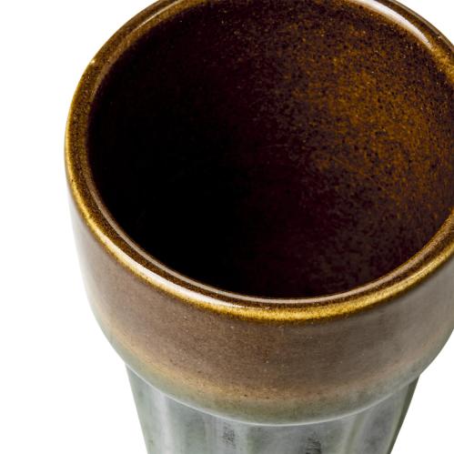 Kopp L - Costa - Grønn/brun - Ø8 x 14 cm - www.frokenfraken.se