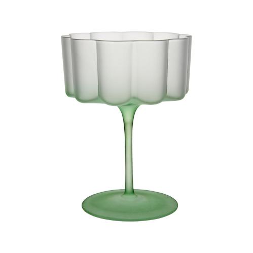 Cocktail/dessertglass - Grønn - Ø10 x 14 cm - www.frokenfraken.se