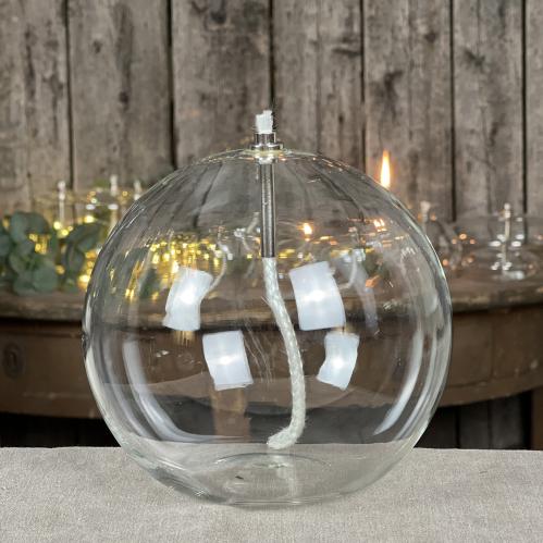 Oljelampe 2XL - Glass - Rund Boll - Ø15 cm - www.frokenfraken.se