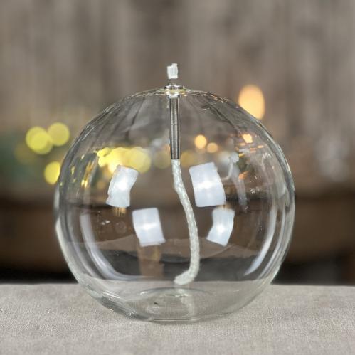 Oljelampe 2XL - Glass - Rund Boll - Ø15 cm - www.frokenfraken.se