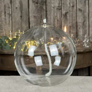 Oljelampe 2XL - Glass - Rund Boll - Ø15 cm - www.frokenfraken.se