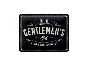 Plåtskilt - Gentlemen´s Club - 15 x 20 cm - www.frokenfraken.se