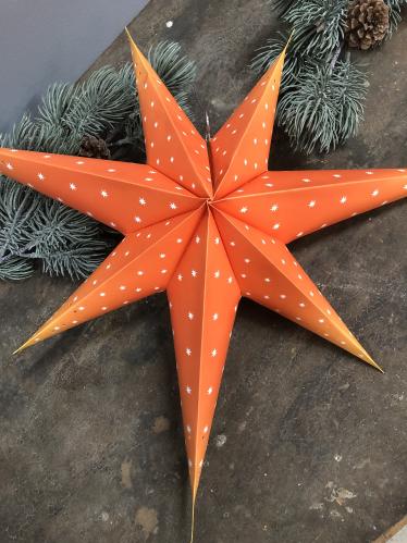 Adventsstjerne - Klassisk Gammeldags Oransje - 40 cm - www.frokenfraken.se