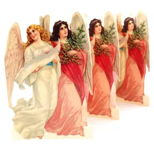 Julpynt - Gammeldags Pappersrad - To Engler - 17 x 69 cm - www.frokenfraken.se