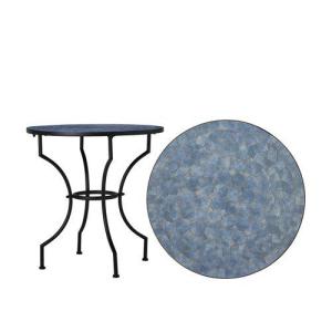 Trädgårdsbord - Blå Mosaik - Järn - Ø70 x 72 cm - www.frokenfraken.se