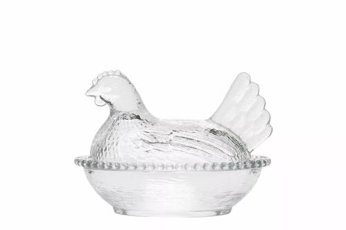 Påskeegg - Høne - Glasskål - 15 x 11 cm - www.frokenfraken.se