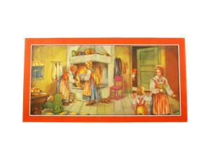 Julbonad - Gamla 50-tal hjemme ved peisen - 75 x 39 cm - www.frokenfraken.se