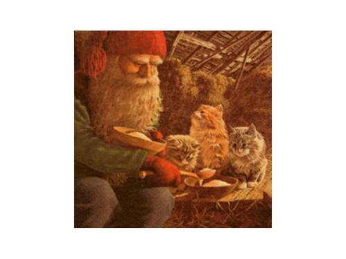 Servietter - Tomte & Katter - 20-pakning/33 x 33 cm - www.frokenfraken.se