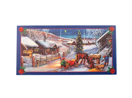 Julbonad - Tomte med hest & slede - 60 x 30 cm - www.frokenfraken.se