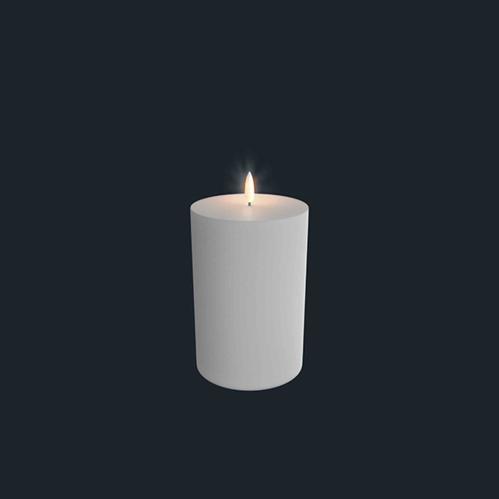 Blockljus - Batterilys i voks med timer - 10,1 x 15,2 cm - www.frokenfraken.se