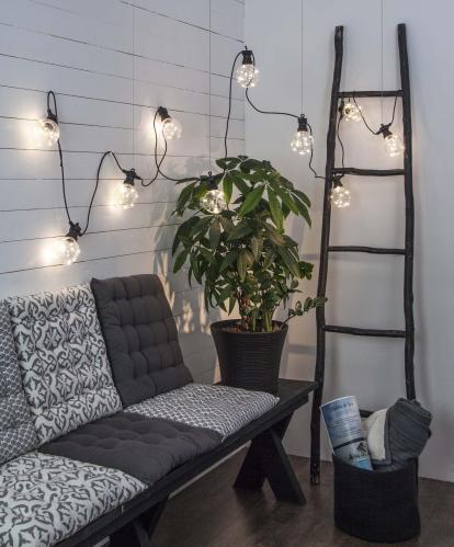 Lyslenke - Big Circus - Svart - 10 LED - Utendørs - 4,5 m - www.frokenfraken.se