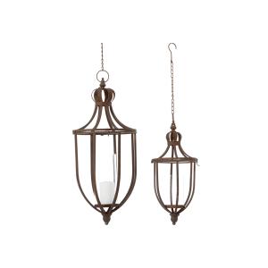 Lyslykt – Hengende – Rust - 2 størrelser – 56 cm, 41 cm - www.frokenfraken.se