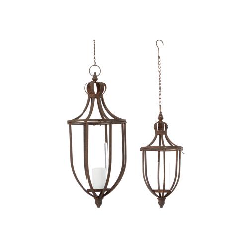 Lyslykt – Hengende – Rust - 2 størrelser – 56 cm, 41 cm - www.frokenfraken.se