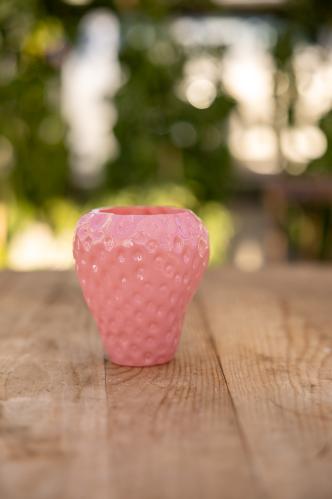 Vas - Jordbær - Rosa - 10 cm - www.frokenfraken.se