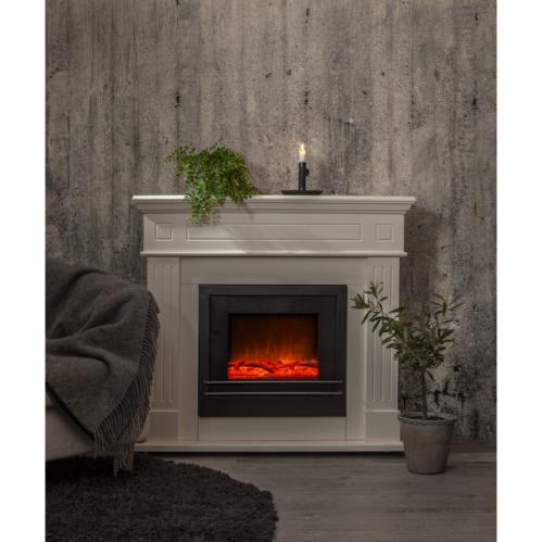Lykta Eldstad - Rektangulær - Batteri - Timer - 50 x 40 x 14,5 cm - www.frokenfraken.se