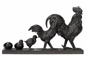 Påskepynt - Hønsefamilie - Brun - 50 x 31 cm - www.frokenfraken.se