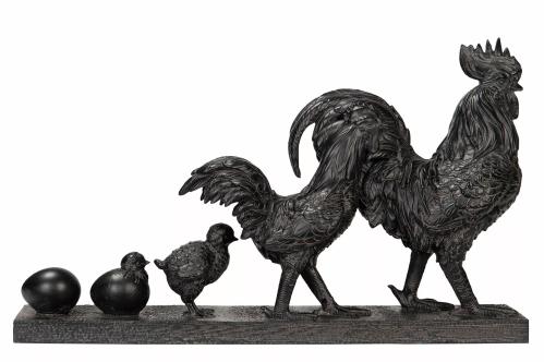 Påskepynt - Hønsefamilie - Brun - 50 x 31 cm - www.frokenfraken.se