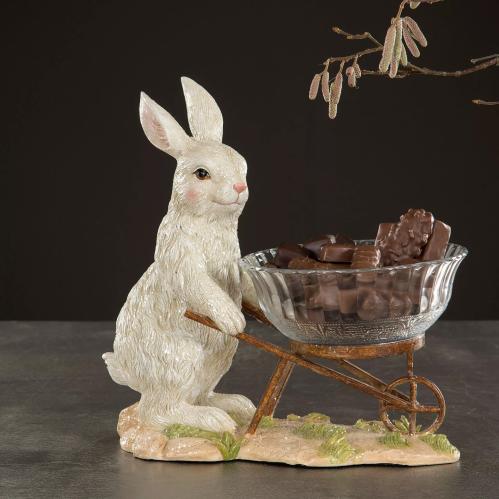 Hare med glasskål - 32 x 18 cm - www.frokenfraken.se
