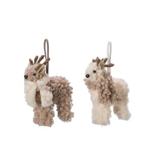 Hjort – Hengende – Beige – 8 x 10 cm - www.frokenfraken.se